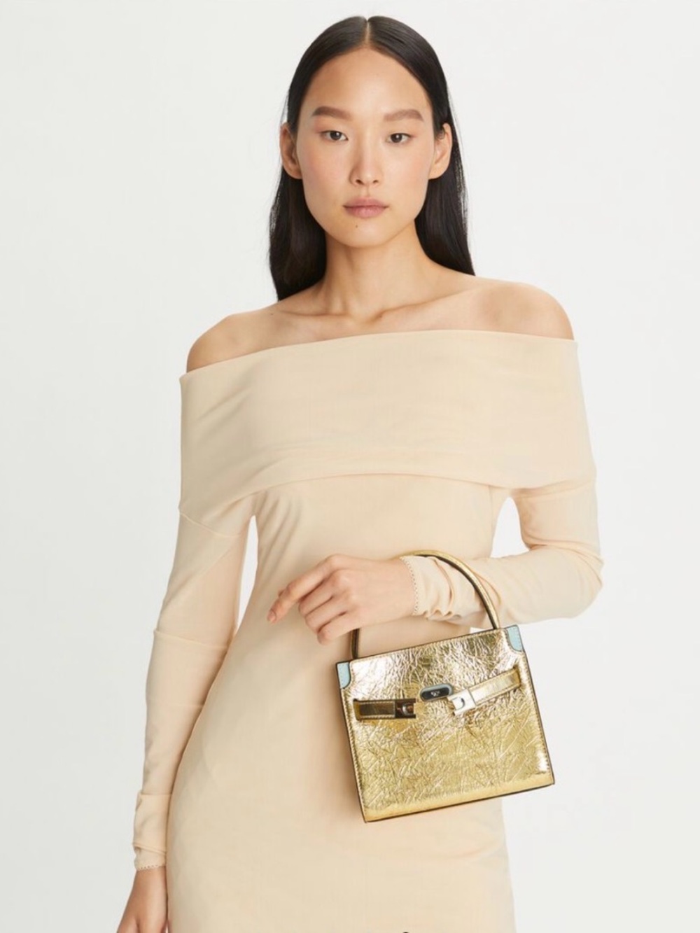 Tory Burch Radziwill Metallic Petite Double Bag - Picture 11 of 11